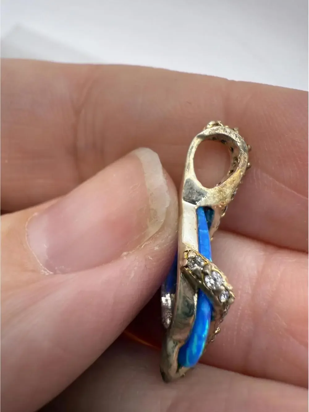 Montana Silversmith Blue Opal Pendant Silver